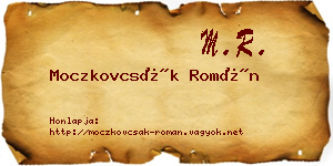 Moczkovcsák Román névjegykártya